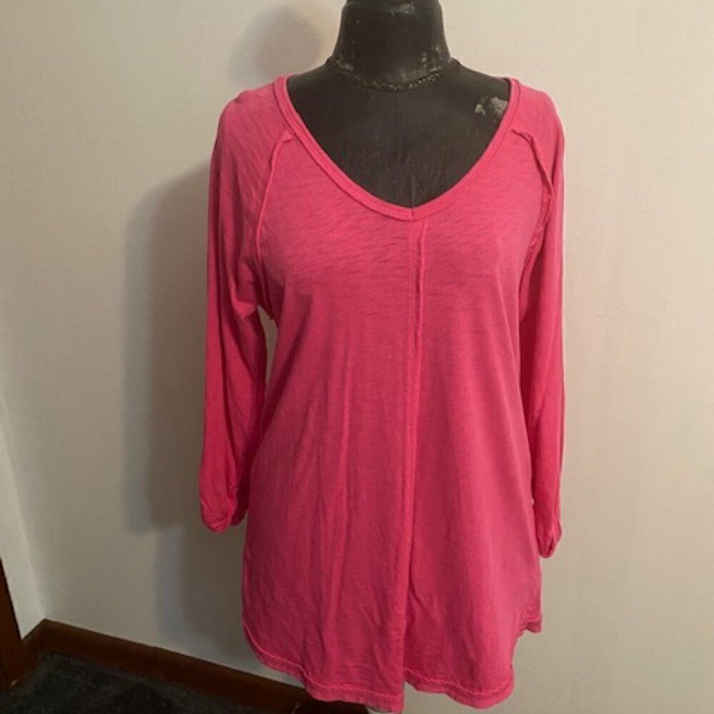 Soft Surroundings Pink Peephole back Tunic, size M